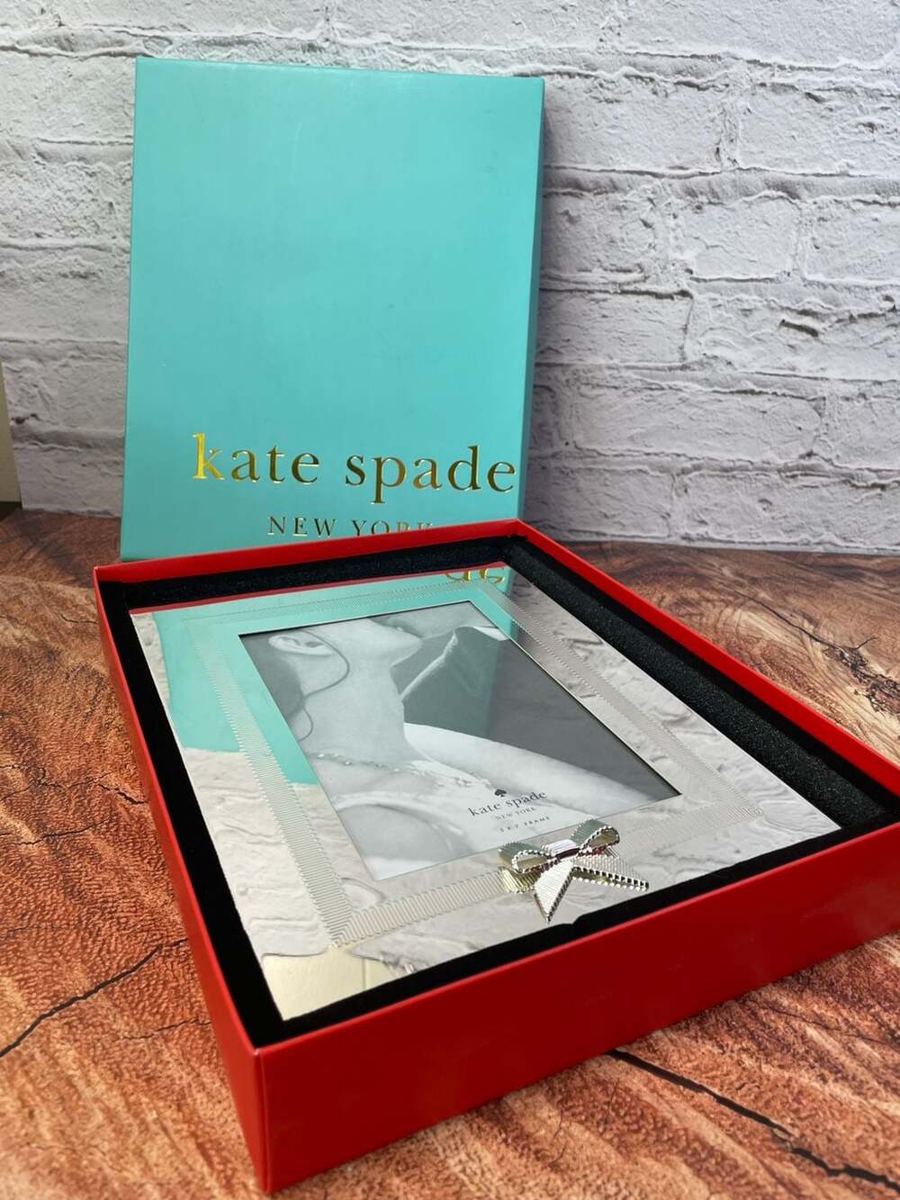 Kate Spade New York Take The Cake 5x7 Frame Silver Bow